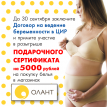 Розыгрыш сертификата на 5000 рублей от сети магазинов "Олант"